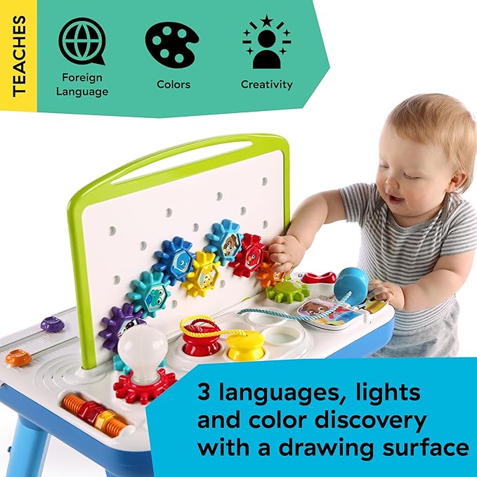 Baby Einstein Curiosity Table Activity Table Toddler Toy & Play Table, with Lights and Melodies, Montessori & STEAM Inspired, Ages 1, 2, 3, 4+