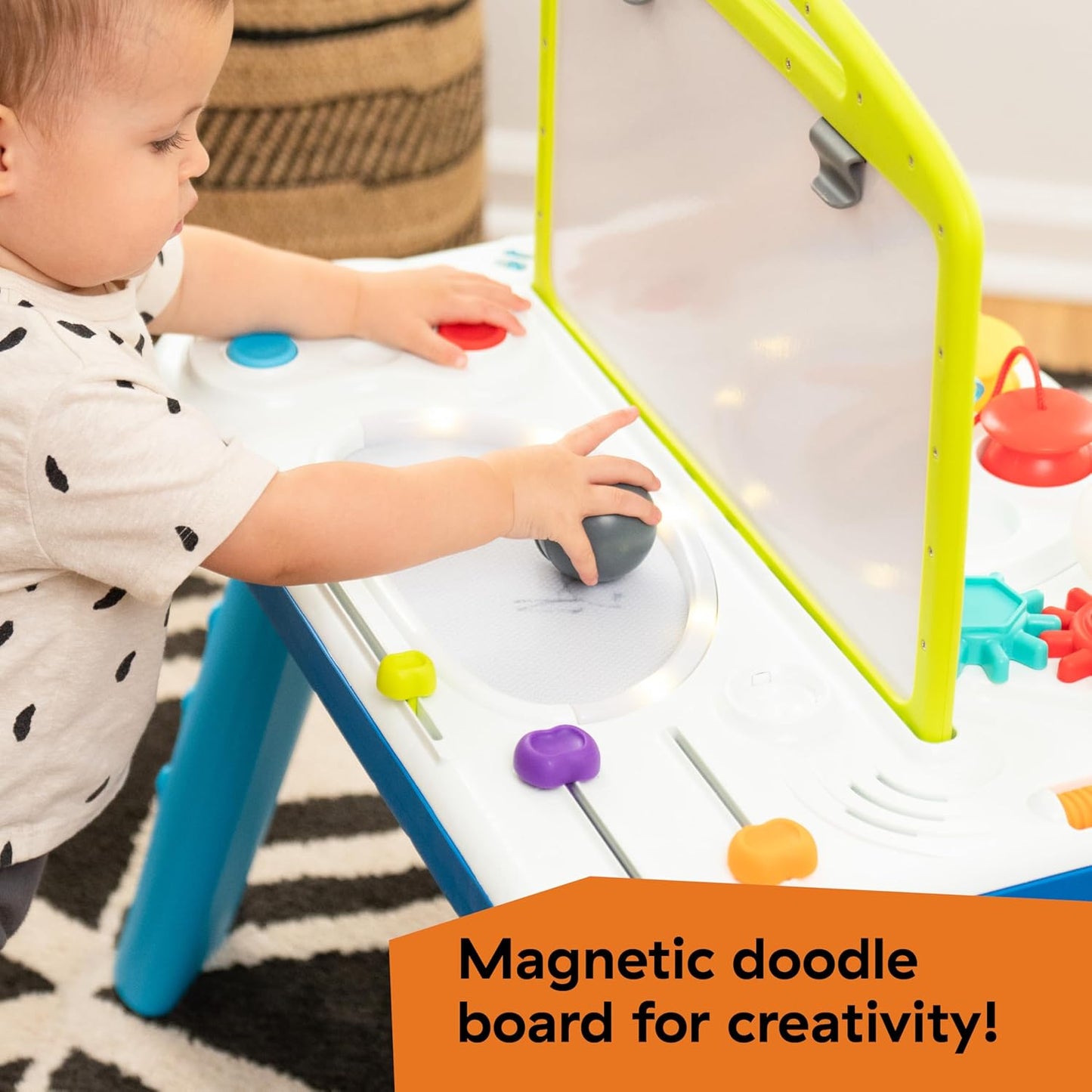 Baby Einstein Curiosity Table Activity Table Toddler Toy & Play Table, with Lights and Melodies, Montessori & STEAM Inspired, Ages 1, 2, 3, 4+