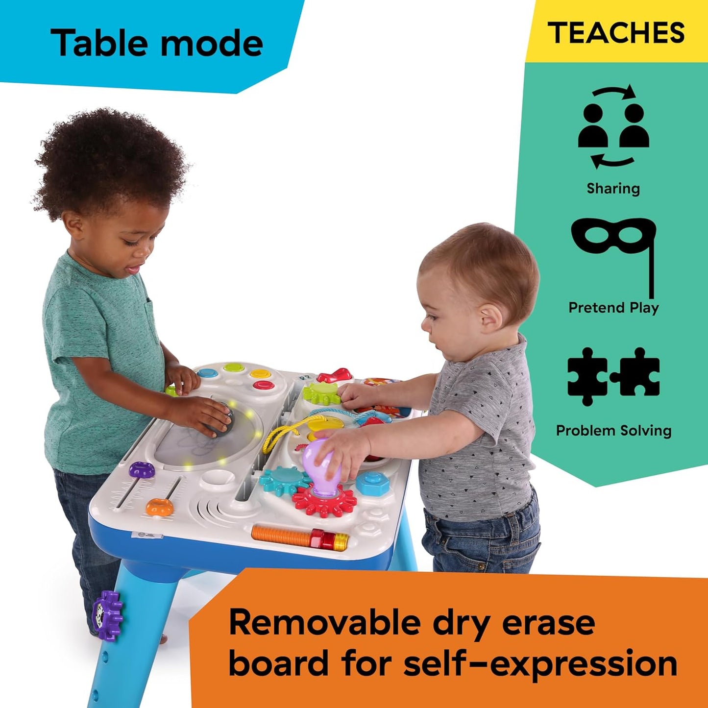 Baby Einstein Curiosity Table Activity Table Toddler Toy & Play Table, with Lights and Melodies, Montessori & STEAM Inspired, Ages 1, 2, 3, 4+